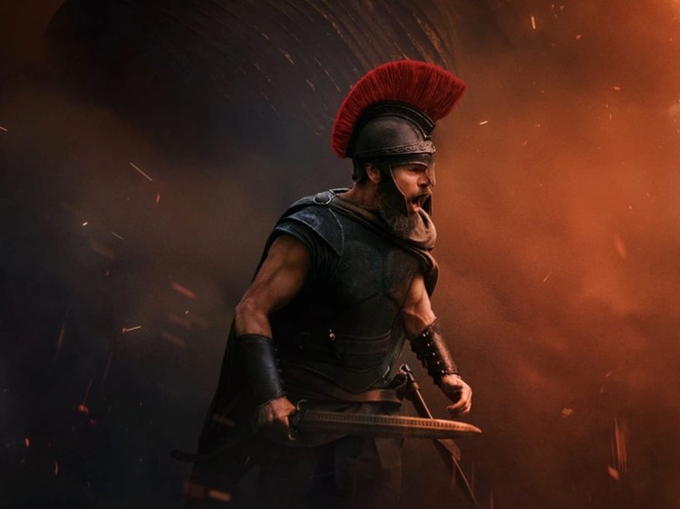 Matt Damon as Odysseus in Christopher Nolan's The Odyssey. © 2026 Universal Pictures